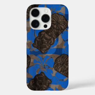 Ali'i Refuge Hawaiian Hibiscus Tiki Blau iPhone 16 Pro Hülle