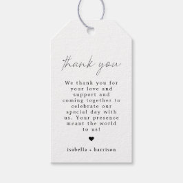 ALINA Elegant Minimalistisch Modern Vielen Dank Geschenkanhänger