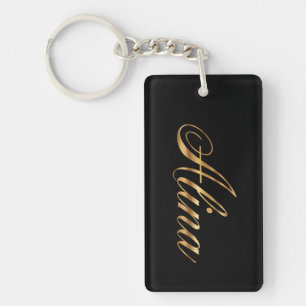 Alina gold Design Lettering Schlüsselanhänger