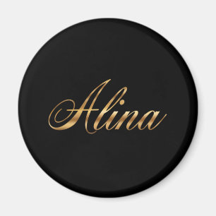 Alina Gold Design Letters Magnet