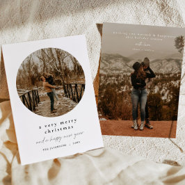 ALINA Modernes Minimalistisches einfaches Round Fo Feiertagskarte