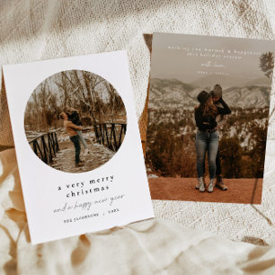 ALINA Modernes Minimalistisches einfaches Round Fo Feiertagskarte