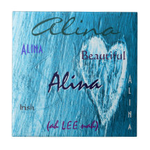 Alina Name Irish Bedeutung mit Baby Blue Heart