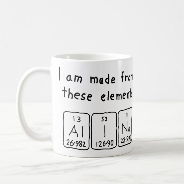 Alina Namen-Tasse periodischer Tabelle Kaffeetasse (Links)