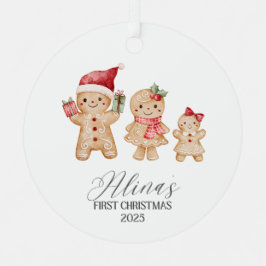 Alina Personalized Baby's First Christmas Ornament Aus Metall