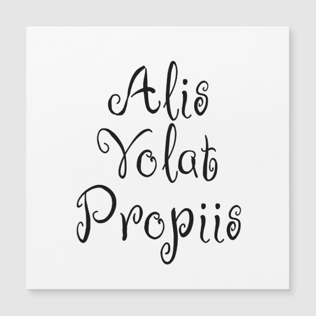 Alis Volat Propiis Magnetkarte (Vorderseite)