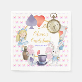 Alisa in Onederland Paper-Tellern Serviette