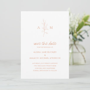 Alisha Apricot Botanische Hochzeit Save The Date