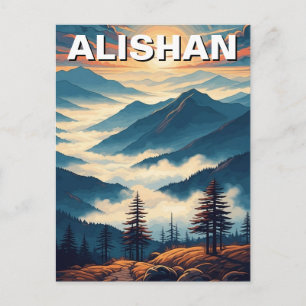 Alishan Taiwan Reise Postkarte