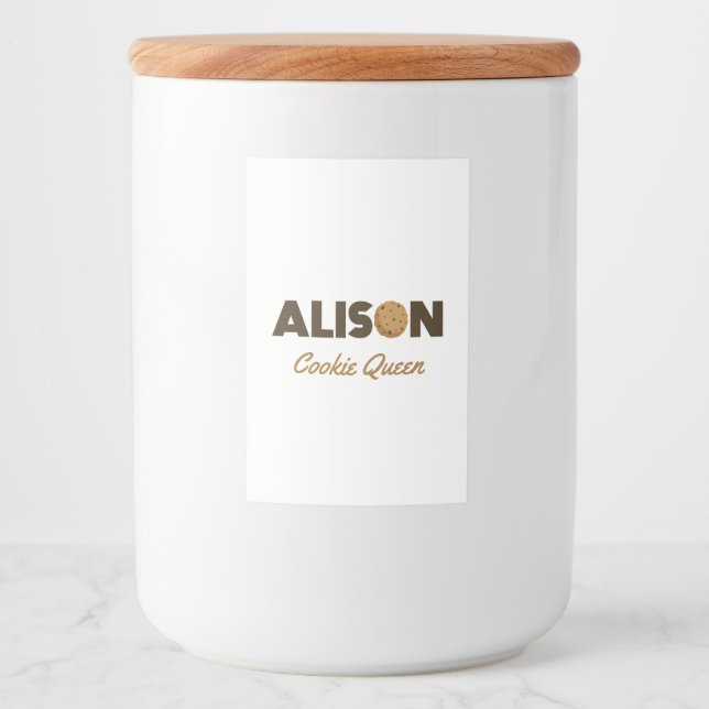 Alison Cookie Queen Lebensmitteletikett (Vorderseite)