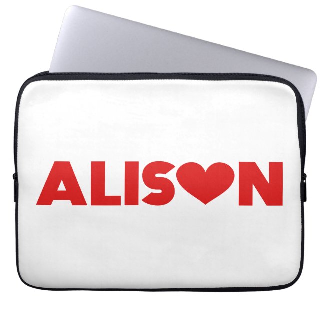 Alison Liebe Laptopschutzhülle (Vorderseite)