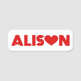 Alison Liebe Namensschild