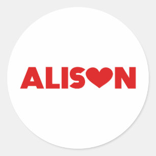 Alison Liebe Runder Aufkleber