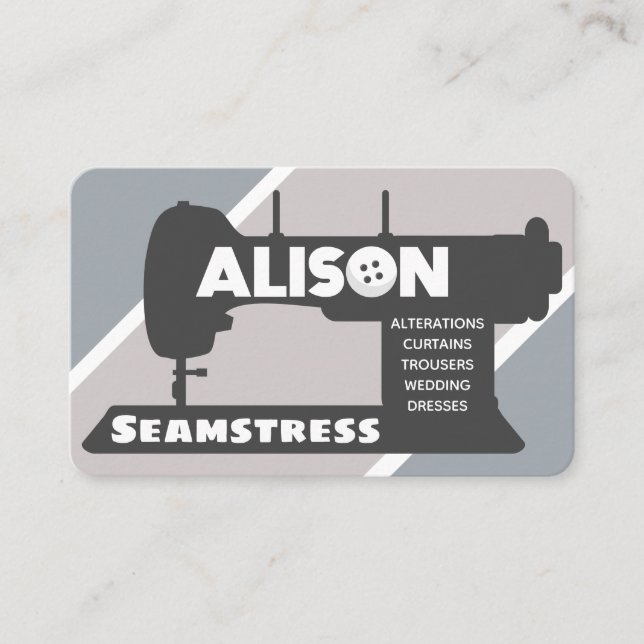 Alison Seamstress Business Card Visitenkarte (Vorderseite)