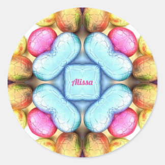 ALISSA ~ OSTERN ~ WOW! Hübsche Ostereier Ostern Ge Runder Aufkleber