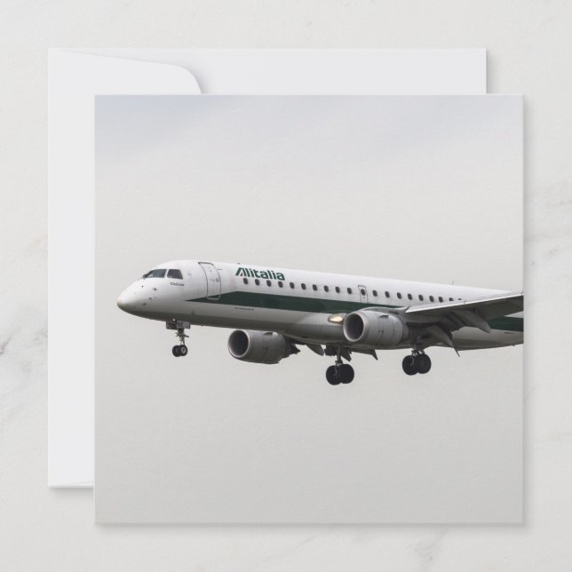 Alitalia Embraer 190 Karte (Vorderseite)