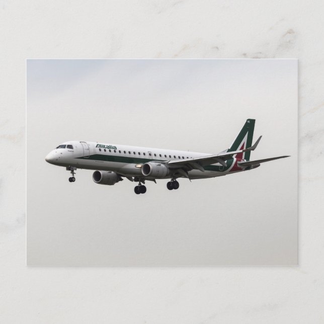 Alitalia Embraer 190 Postkarte (Vorderseite)