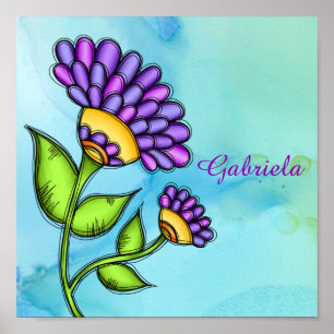 Alive Doodle Blume Poster