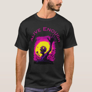 Alive Enough - Vintages Zombie Hand Grafik-T-Shirt T-Shirt