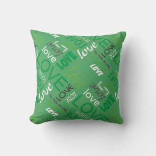 Alive Green Gallery Liebe Words Art Kissen