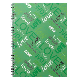 Alive Green Gallery Liebe Words Art Notizblock