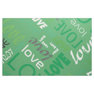 Alive Green Gallery Liebe Words Art Stoff