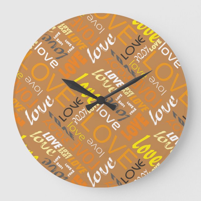 Alive Orange Gallery Große Wanduhr (Vorderseite)