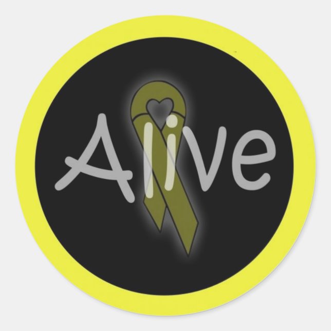 alivesticker runder aufkleber (Vorderseite)