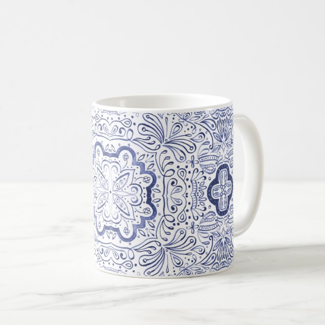 Alivia Watercolor Pattern Tasse (VorderseiteRechts)