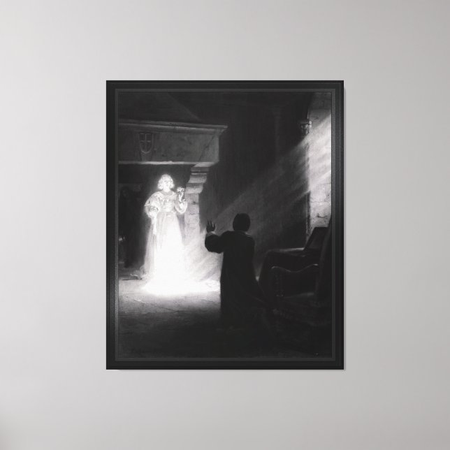 Alix Apparaissant Au Masque von Tony Robert-Fleury Leinwanddruck (Vorderseite)