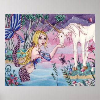 Aliya - Meerjungfrau & Einhorn-Poster Poster