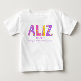 Aliz Girls nennen lila Blume pink Baby T-shirt