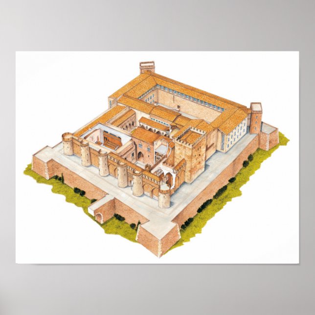 Aljaferia. Zaragoza Spanien. Islamischer Palast Poster (Vorne)