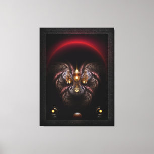 Alkarian Poodle Fantasy Fraktal Portrait Leinwanddruck