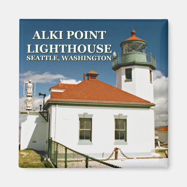 Alki Point Lighthouse, Seattle Washington Magnet (Vorne)