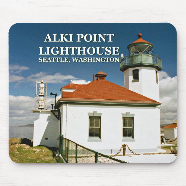 Alki Point Lighthouse, Seattle Washington Mousepad (Vorne)