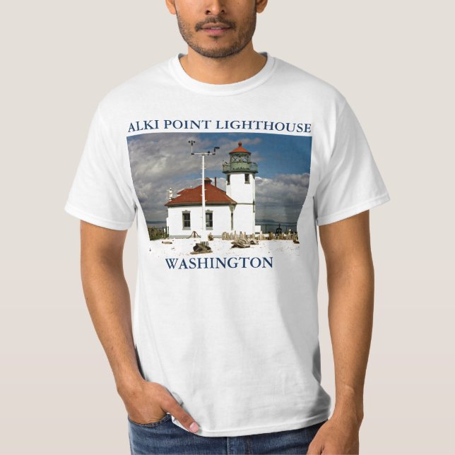 Alki Point Lighthouse, Seattle Washington Shirt (Vorderseite)