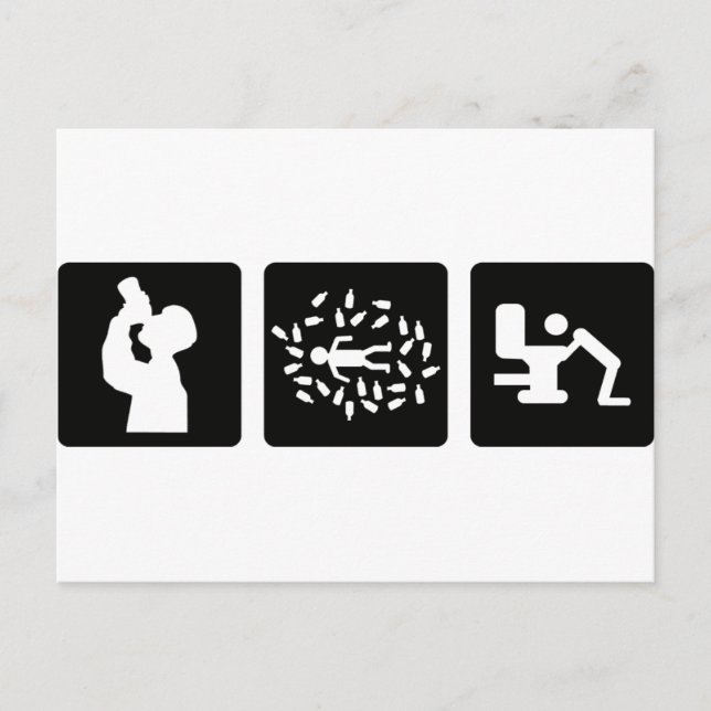 alkohol alki säufer postkarte (Vorderseite)