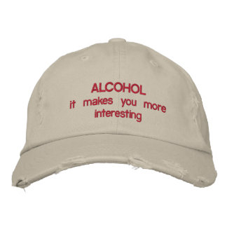 ALKOHOL BESTICKTE BASEBALLKAPPE