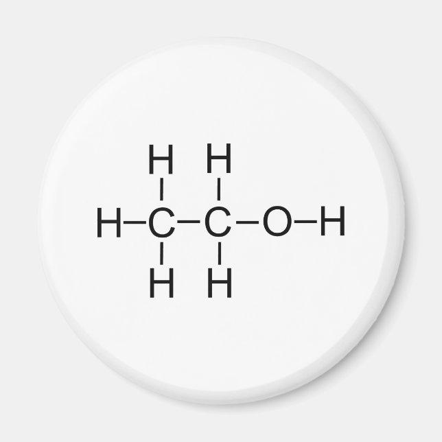 Alkohol - Chemische Formel Magnet (Vorne)
