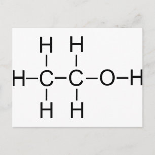 Alkohol - Chemische Formel Postkarte