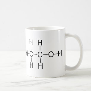 Alkohol - chemische Formel Tasse