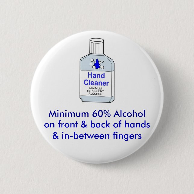 Alkohol des Minimum-60% Button (Vorderseite)