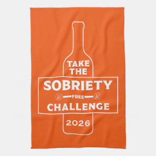 Alkohol-frei und nüchtern Challenge Geschirrtuch