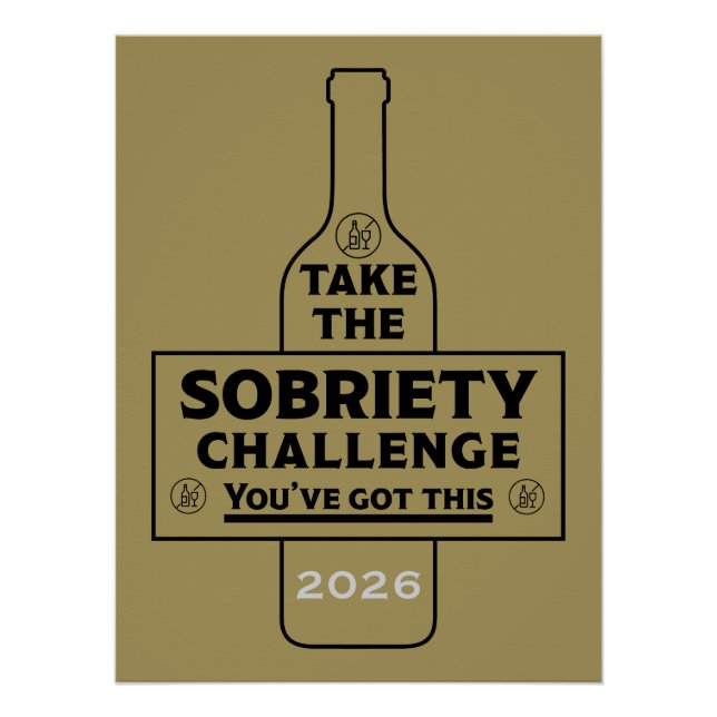 Alkohol frei und nüchtern poster (Vorderseite)