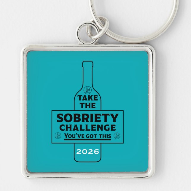 Alkohol frei und nüchtern schlüsselanhänger (Vorne)
