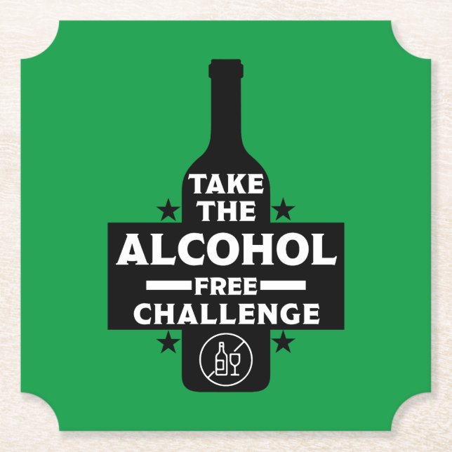 Alkohol frei und nüchtern untersetzer (Vorderseite)
