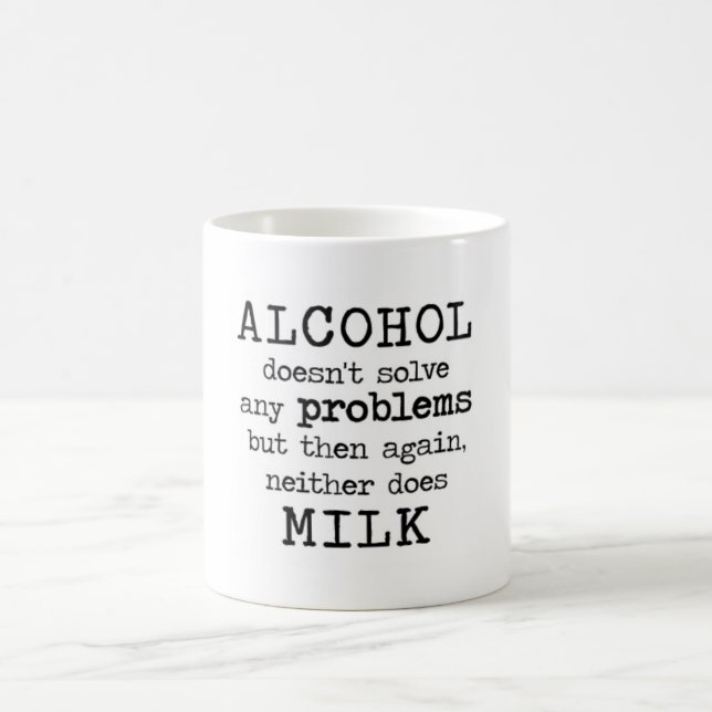 Alkohol GEGEN Milch Tasse (Mittel)