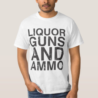 Alkohol-Gewehre u. Munition WEISS T-Shirt