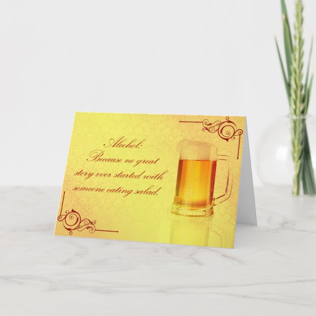 Alkohol Karte (Vorderseite)